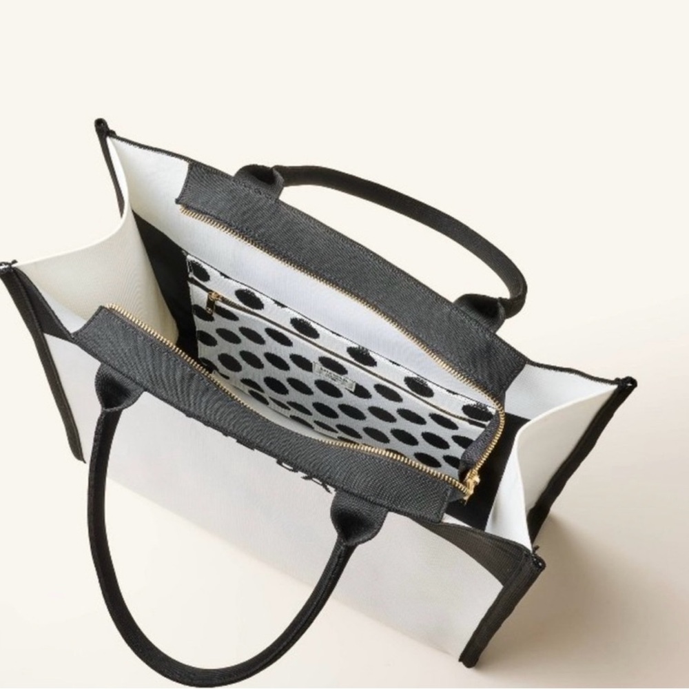 Kate Spade x Target Black and White Color Block Tote - NWT - Picture 4 of 7